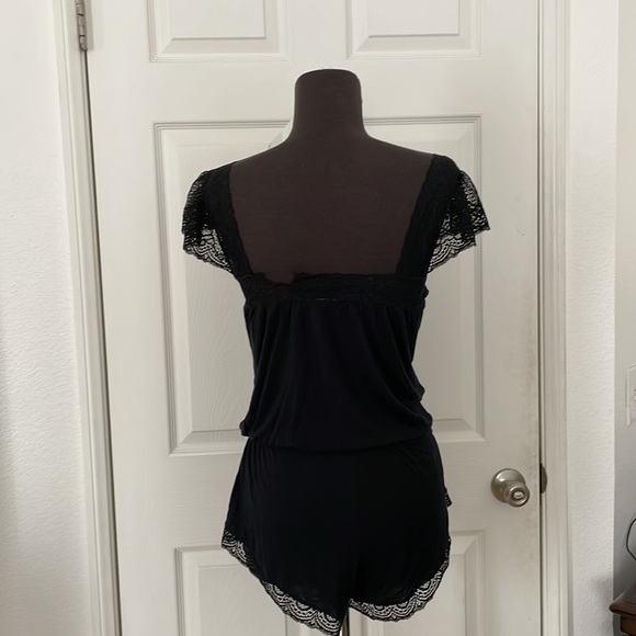 Sexy black lace romper shorts black EBERJEY - Picture 2 of 4